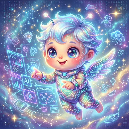 Whimsical Tech Mascot: Innovation & Imagination