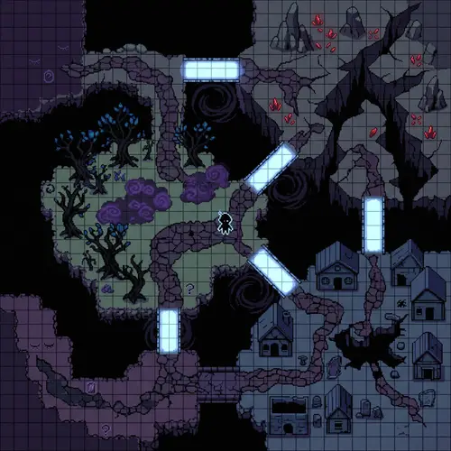 Dark Dream World Pixel Map for Gameplay