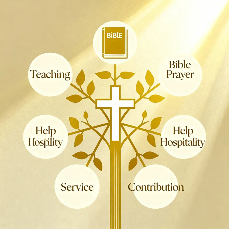 Spiritual Gifts Representation with Christ's Cross