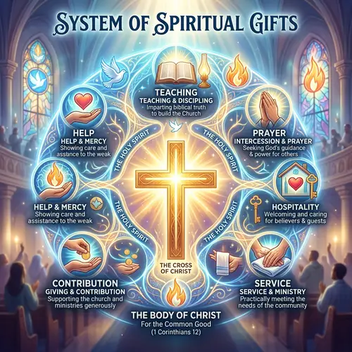 Spiritual Gifts Representation with Christ's Cross