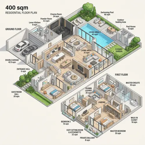 Modern Two-Story House Floorplan Design