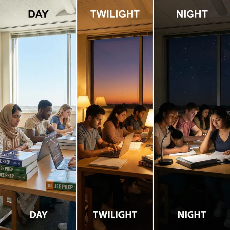 Students Devoted to JEE Exam Preparation