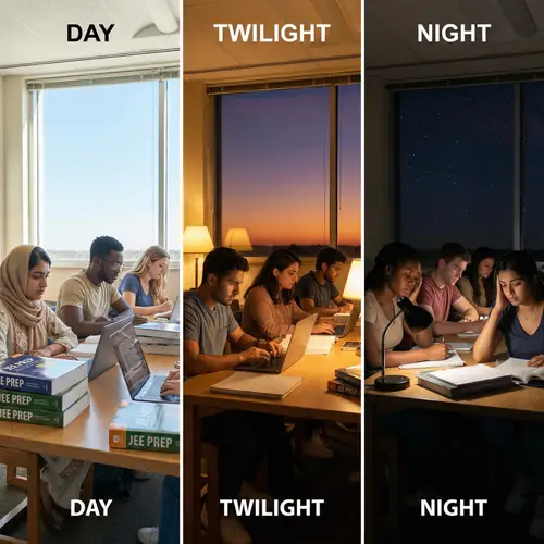 Students Devoted to JEE Exam Preparation