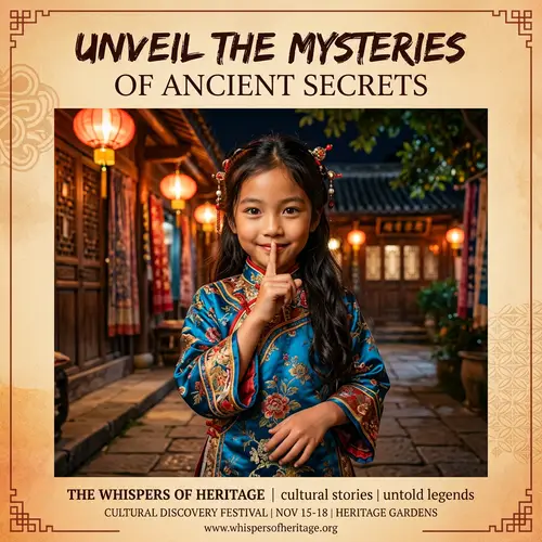 Intriguing Asian Girl Poster Design