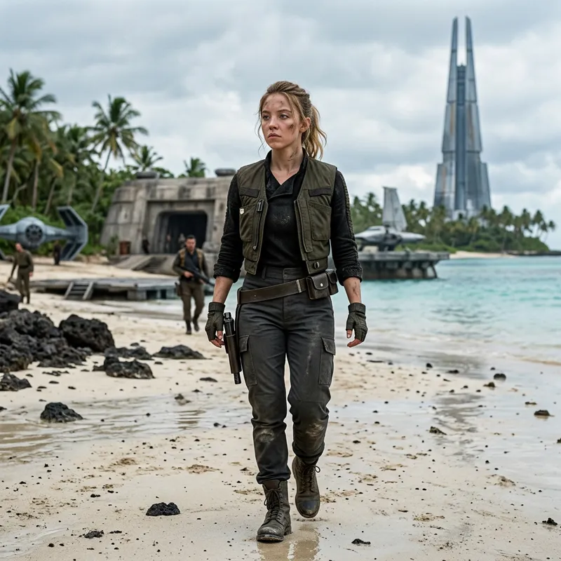 Sydney Sweeney in Rogue One Inspired Scene Sydney Sweeney in Rogue One Inspired Scene