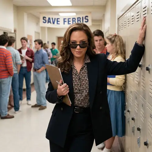 Leah Remini: Sexy & Dominant in Ferris Bueller's Style