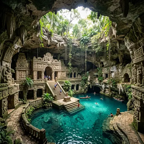 Mayan Cenote with Architectural Design
