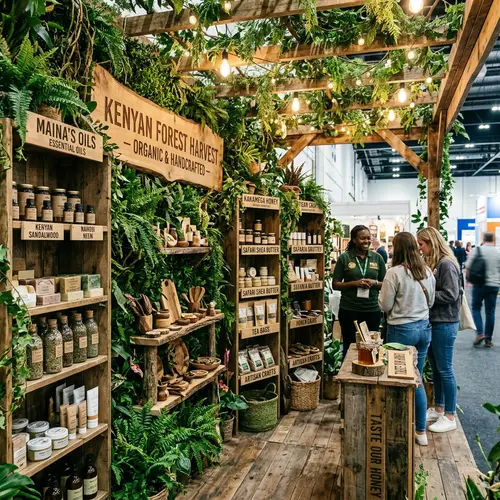 Kenyan Forest Inspired Trade Fair Booth Design