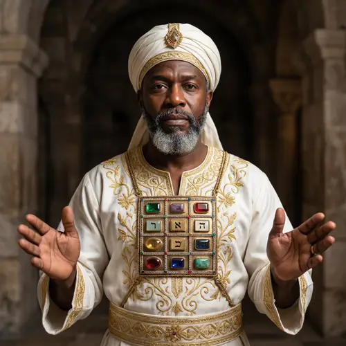 Ancient Black High Priest in Jerusalem Temple