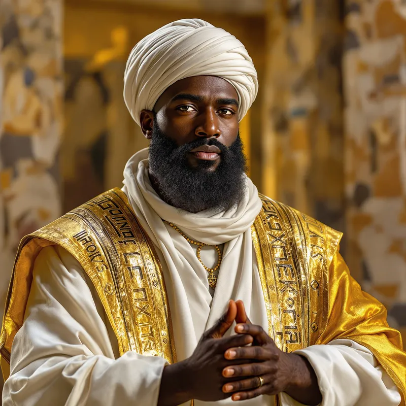 Ancient Black High Priest in Jerusalem Temple Ancient Black High Priest in Jerusalem Temple