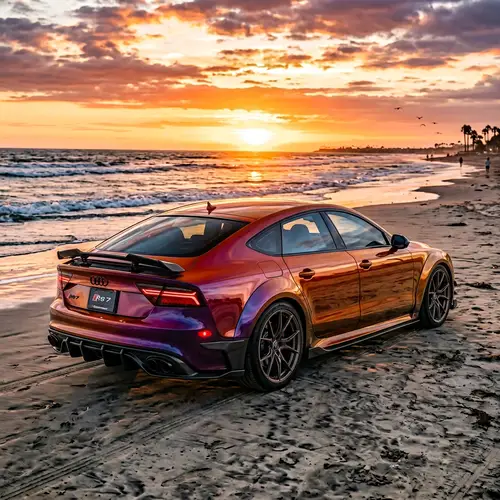Audi RS7 Performance at Sunset Beach