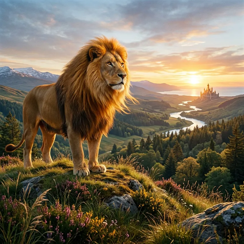 Majestic Lion Aslan | Radiant Protector & Leader Majestic Lion Aslan | Radiant Protector & Leader