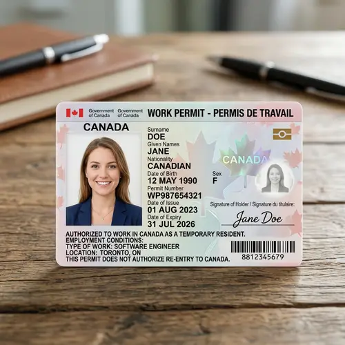 Bintu Bockarie Work Permit Card | Jane Doe Identity Proof