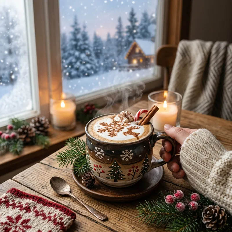 Winter-Themed Cup of Coffee Ideas