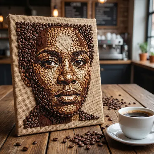 Coffee Bean Portrait Art - Unique Coffee Creations