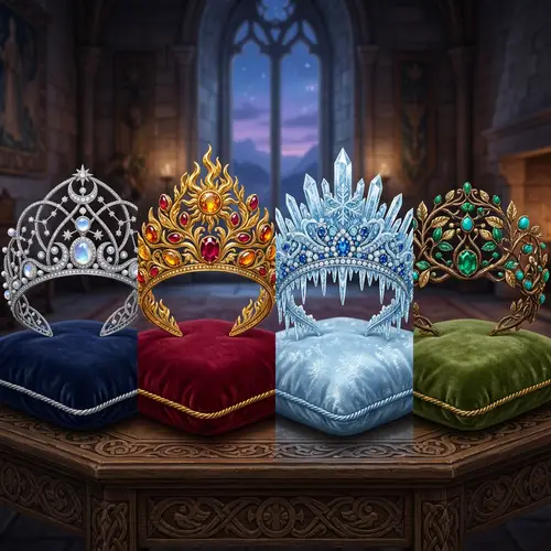 Fantasy Princess Tiaras - Silver, Gold, Crystal, Bronze