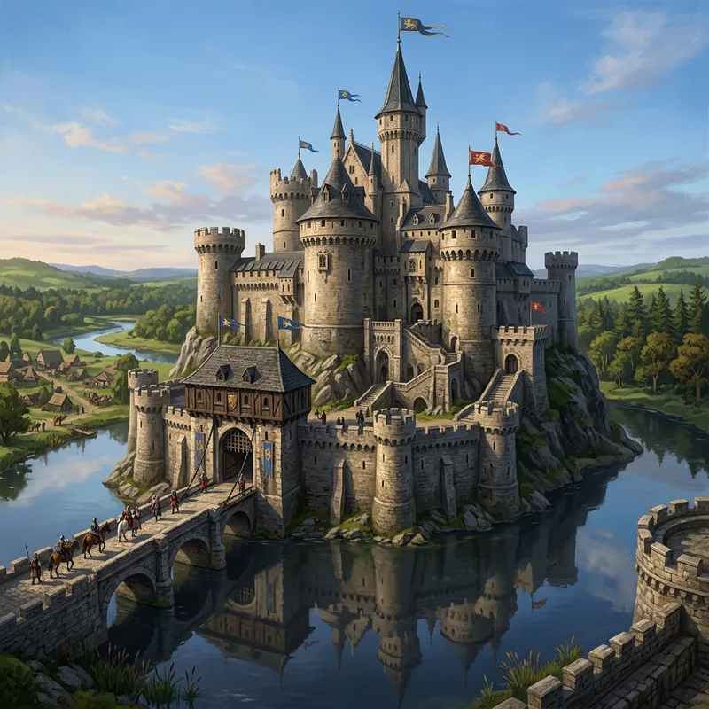 Medieval Castle - Majestic Stone Fortress