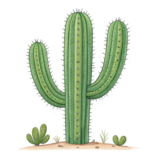 Giant Cactus Pattern for Kids Activities