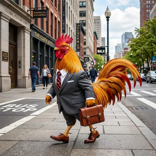 Cute Golden Rooster Pixel Art in 64-Bit