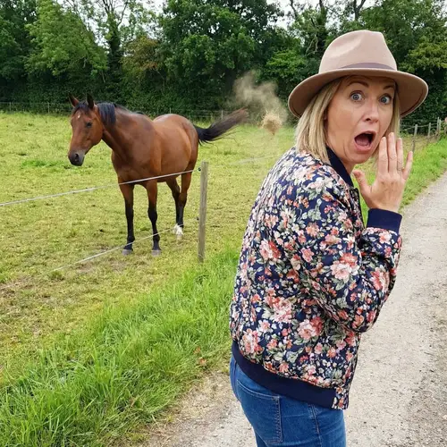 Horse Prank: Woman Surprised in the Field