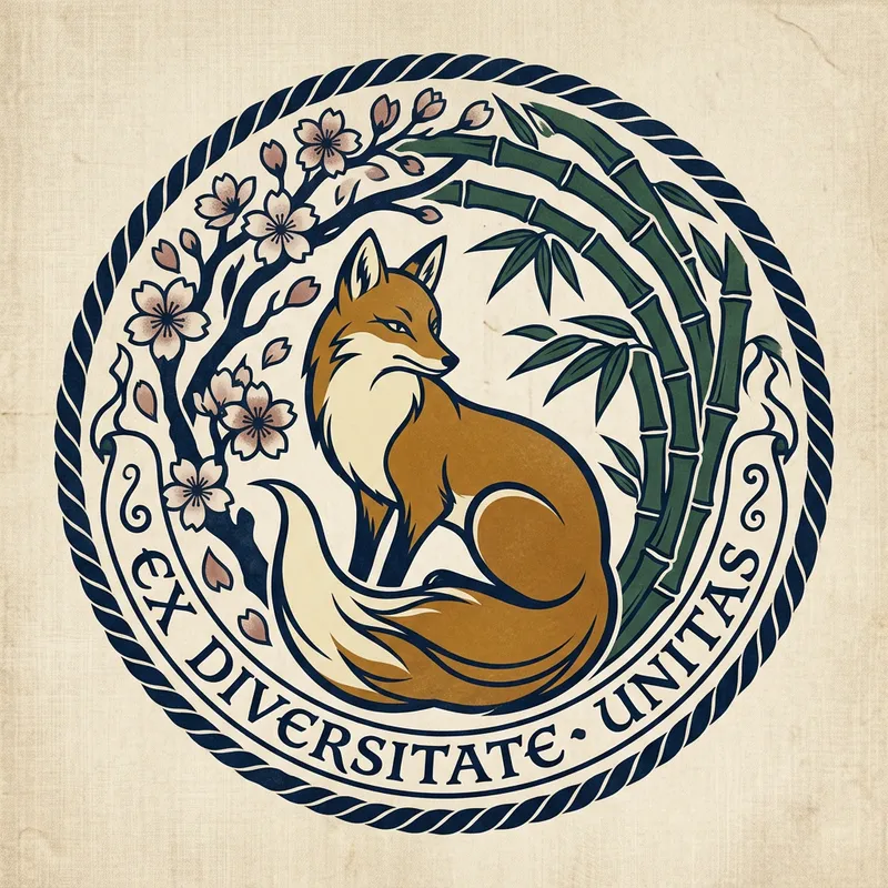 Family Crest in Japanese Art Style: Loyalty, Compassion, Betrayal, Diversity