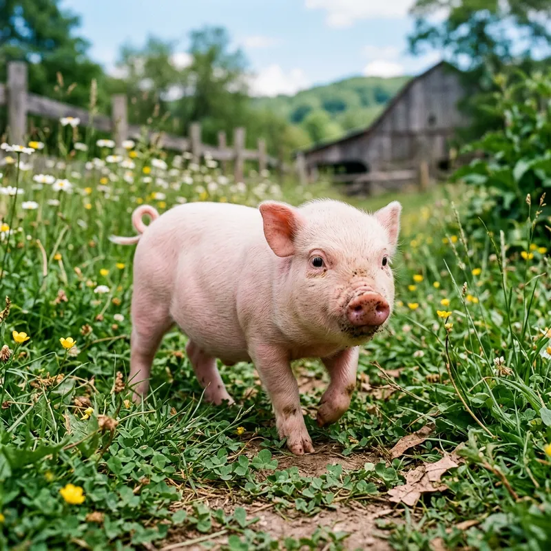 Cute Round Piglet | Website Name