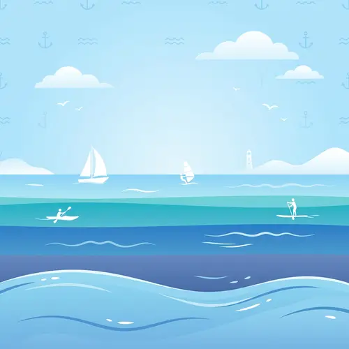 Simplistic Water Sports Club Management | Nautical Themed Background