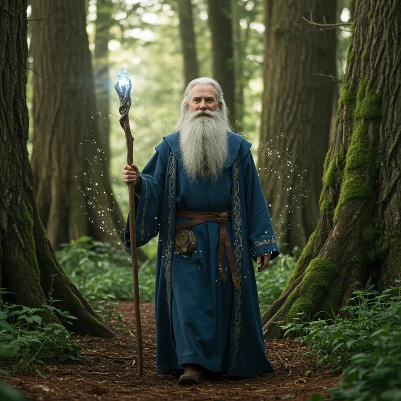 Walking Wizard Character - Enchanting Adventures Walking Wizard Character - Enchanting Adventures