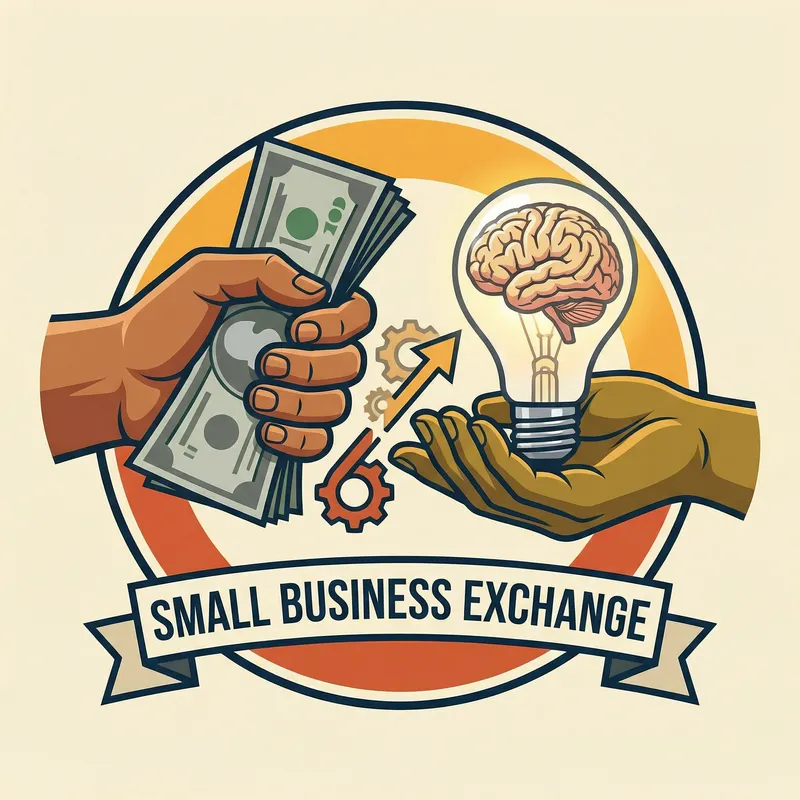 Small Business Clipart: Ideas and Money Exchange