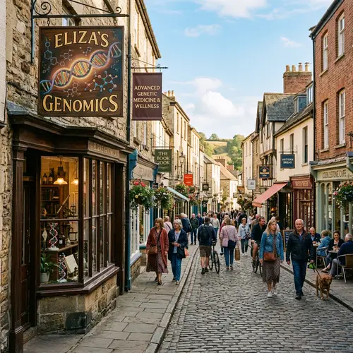 Charming Street with Genomics Shop