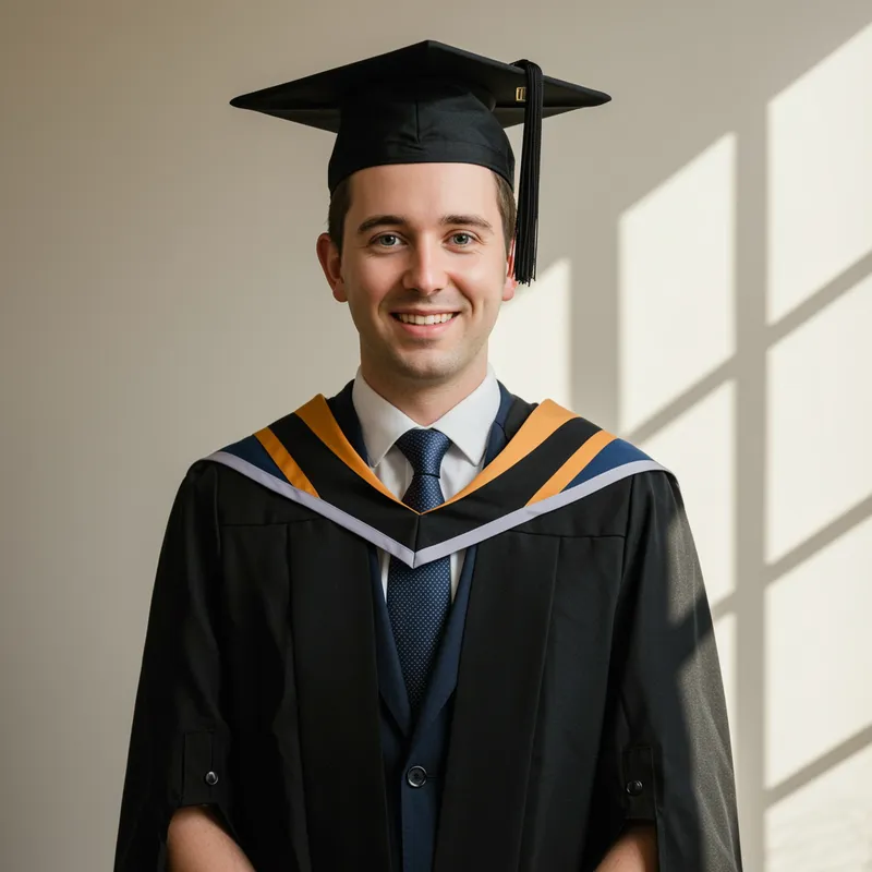 Australian College Graduate in Toga