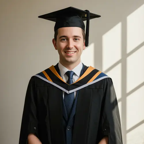 Australian College Graduate in Toga