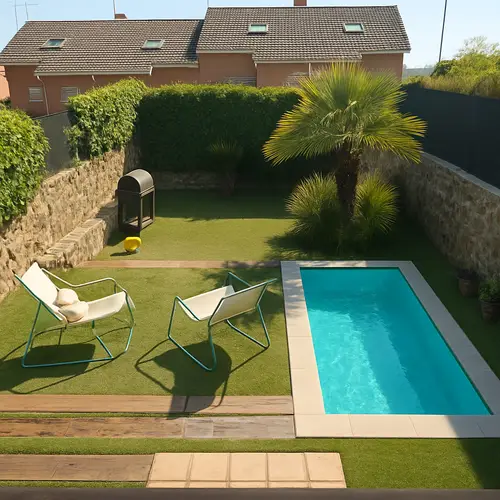 Rectangular Pool on the Right Side