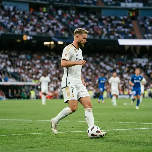 Real Madrid CF Player #7 - Short Blond Hair, Beard, Mustache