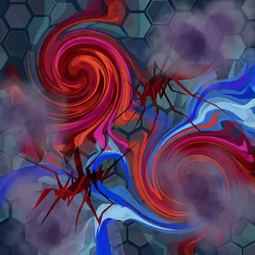 Abstract Dengue Outbreak Art | Surreal Representation