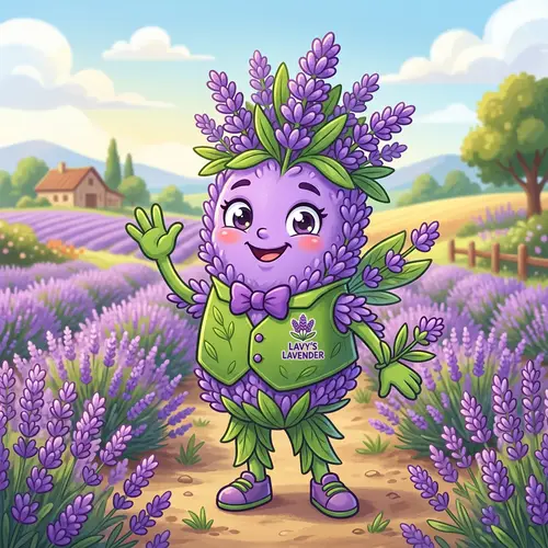 Cartoon Lavender Mascot Design