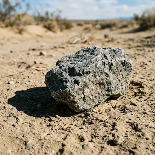 Realistic 3D Render of Rough Gray Stone | Sandy Ground