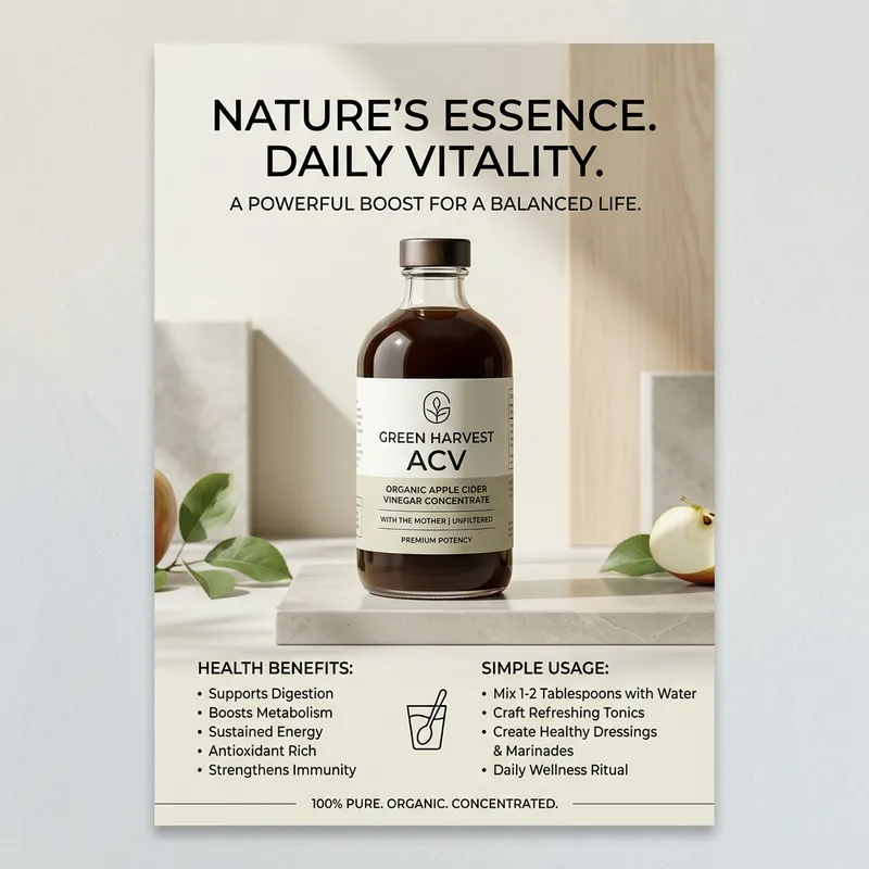 Dark Apple Cider Vinegar Concentrate Poster