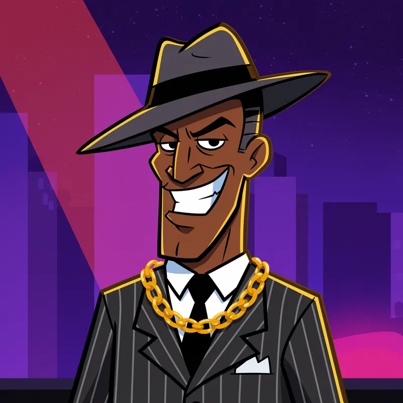 Gangster Cartoon Profile Picture Design