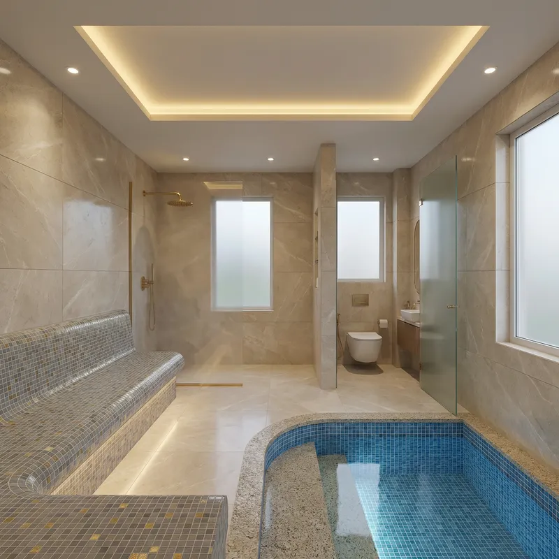 Modern Steam Bathroom Interior Design Ideas