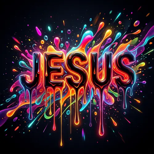 Mesmerizing 4D JESUS Typography Art