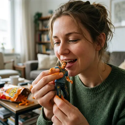 Giant Woman Susy Ready to Swallow Tiny Man