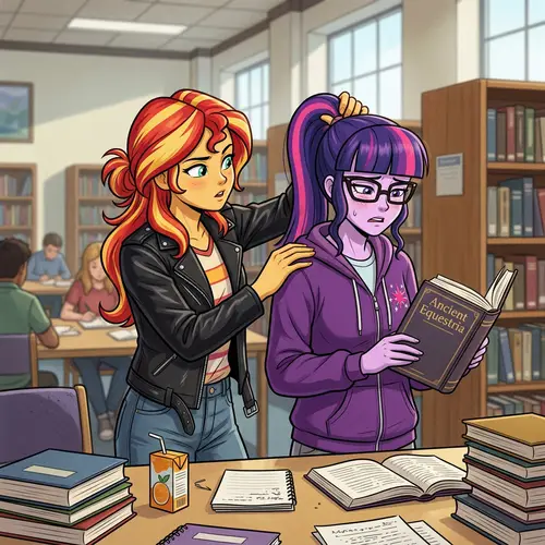 Sunset Shimmer and Twilight Sparkle Moments