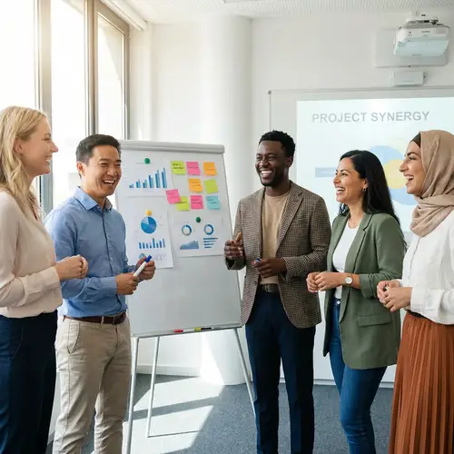 Diverse International Team Building Activity | Corporate Professionals