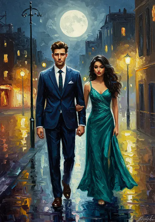 Emotional Breakup Under the Aesthetic Moon