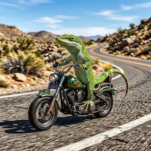 Lizard on Motorcycle: A Unique Encounter