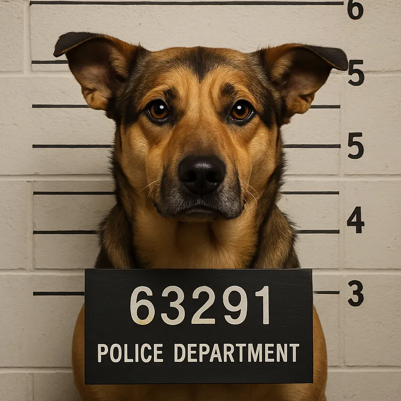 Adorable Dog Mugshot - Capture the Canine Charm