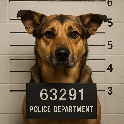 Adorable Dog Mugshot - Capture the Canine Charm