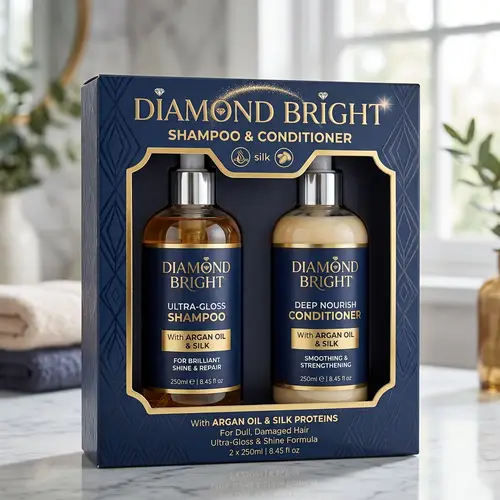 Diamond Bright Shampoo & Conditioner Packaging