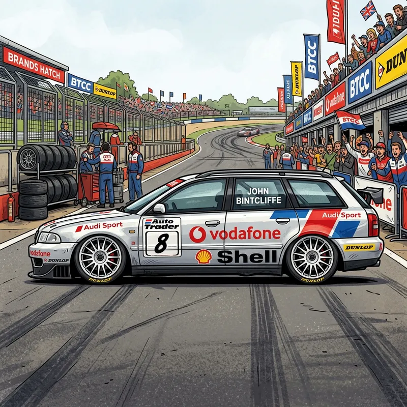 2000 Audi A4 Wagon in BTCC Racing Action